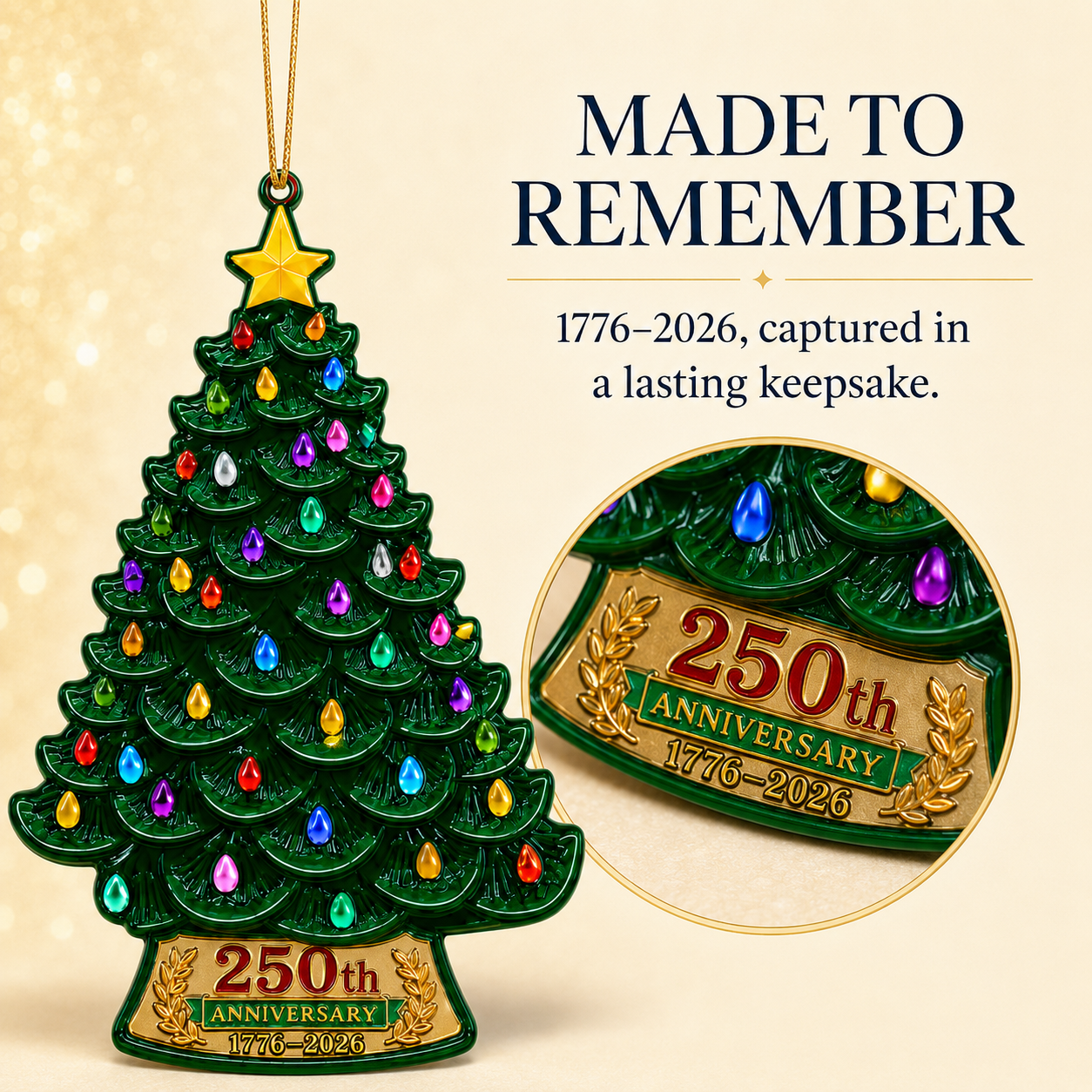 ❤️🔥Last 30pcs🔥🔥2026 America 250th Anniversary Nostalgic Christmas Tree Ornament