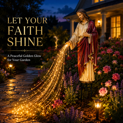 ✝️ Solar Jesus Fiber Optic Garden Light ✨ | Faith‑Inspired Outdoor Decor(🔥 Same as in the video)