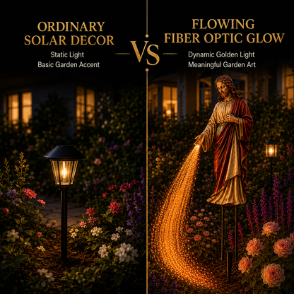 ✝️ Solar Jesus Fiber Optic Garden Light ✨ | Faith‑Inspired Outdoor Decor(🔥 Same as in the video)