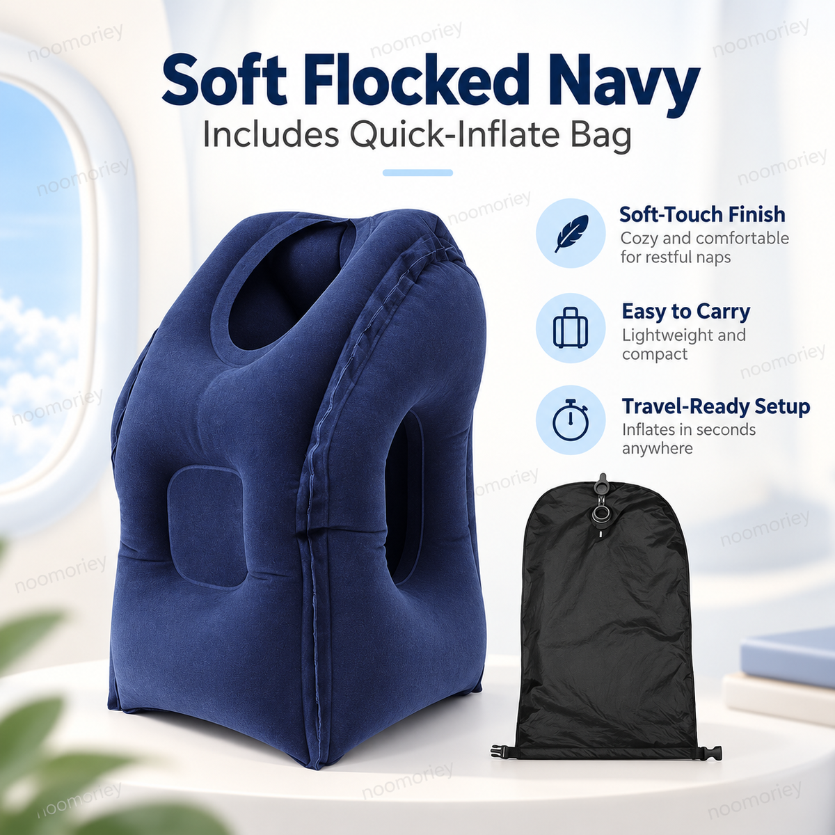 ✈️ Inflatable Travel Pillow – Rest More Comfortably on Every Journey