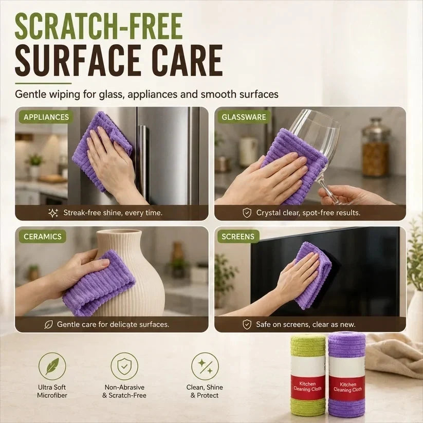 🧽 Reusable Tear-Off Cleaning Cloth Roll – Tear, Wipe, Wash & Reuse