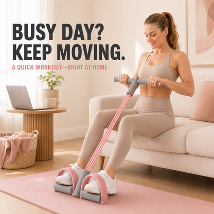 💪 4-Tube Pedal Resistance Trainer – Full-Body Home Workout