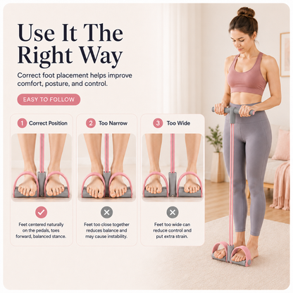 💪 4-Tube Pedal Resistance Trainer – Full-Body Home Workout