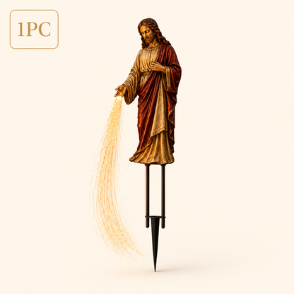 ✝️ Solar Jesus Fiber Optic Garden Light ✨ | Faith‑Inspired Outdoor Decor(🔥 Same as in the video)