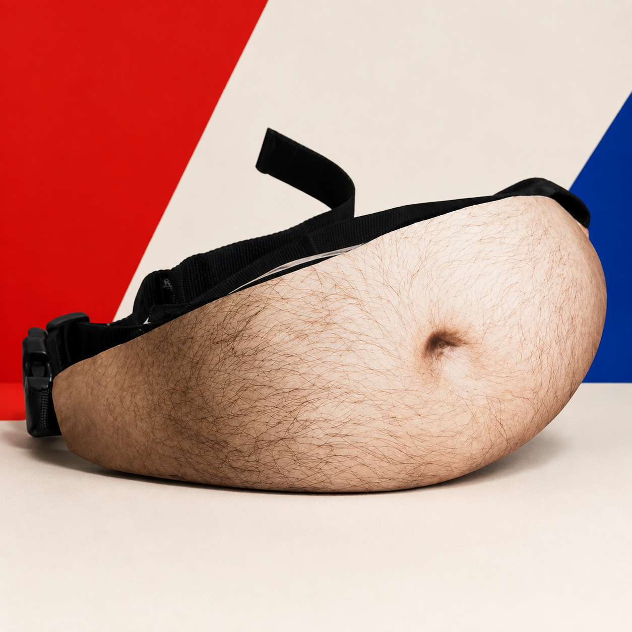 Ultra-Realistic Beer Belly Fanny Pack – Funny Dad Bod Waist Bag