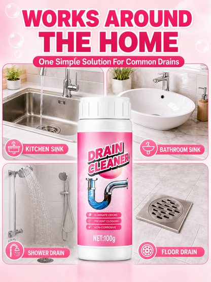 🚿💧 Powerful Drain Cleaner 🫧 Fast Acting Foaming Clog Remover & Deodorizer for Kitchen Sinks Pipes & Household Drains