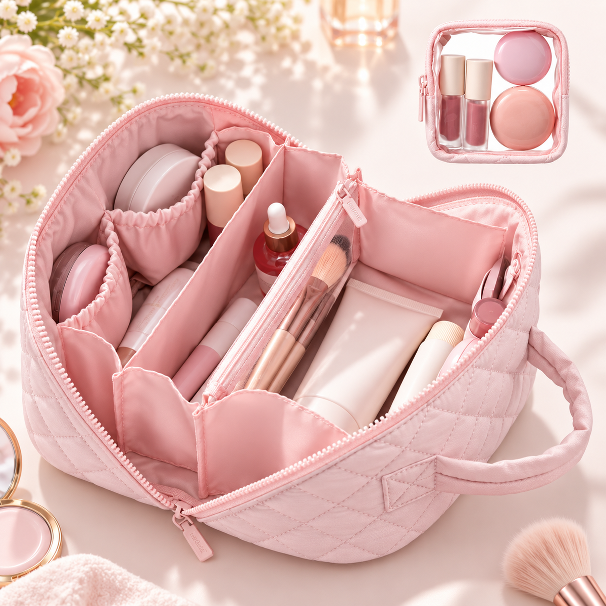 49% OFF This Week Promotions🎉🎉Travel Makeup Bag for Woman-Large Size