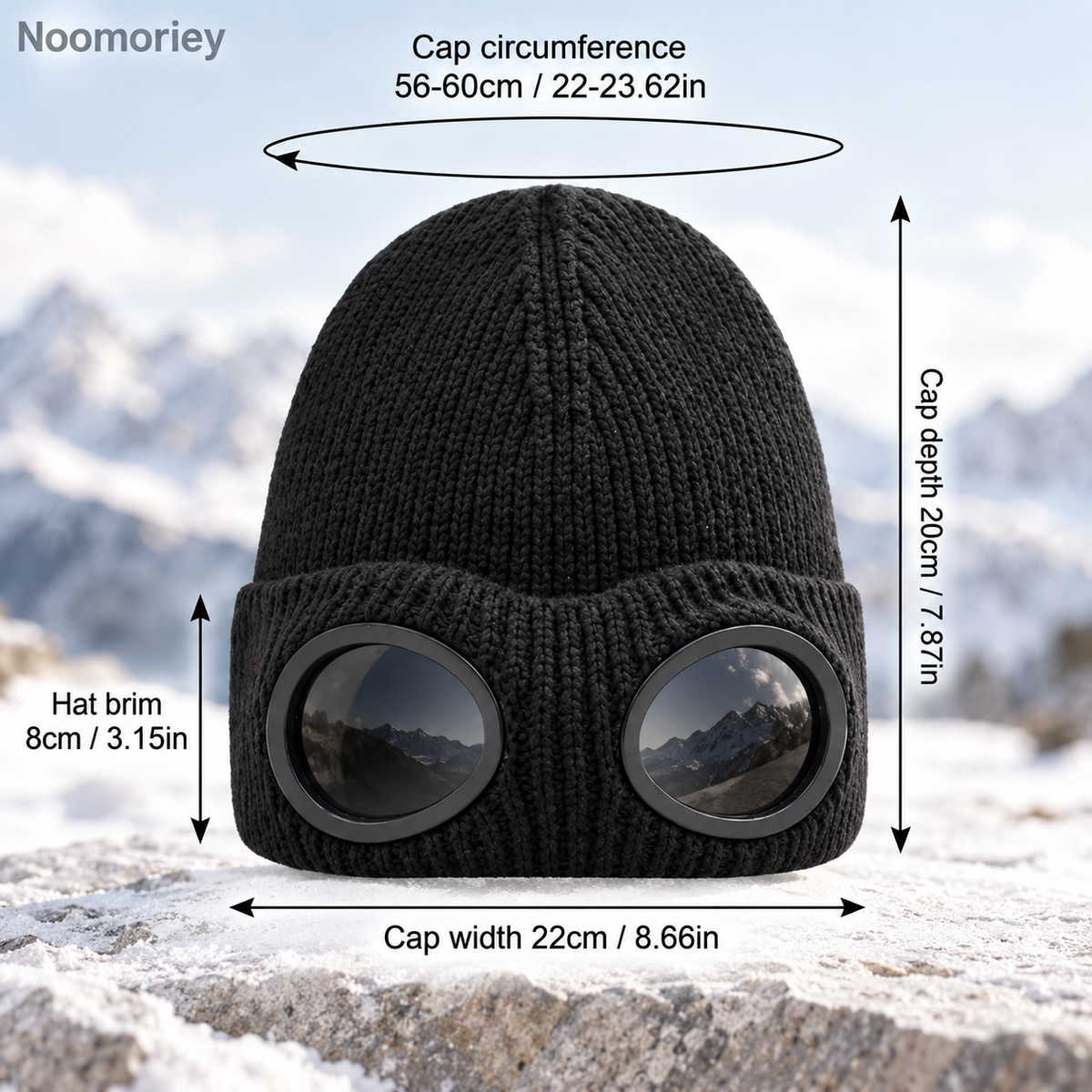 😎 Goggle Beanie Winter Hat🧢 – Funny Knit Pull-Down Hat with Built-In Lenses😂