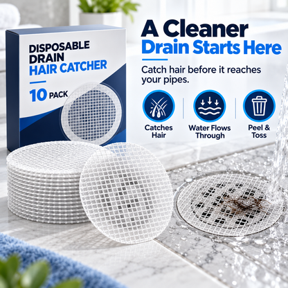 Disposable Drain Hair Catcher – Stop Hair Before It Clogs Your Drain 🚿🛒