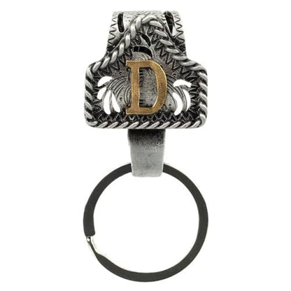 📎Handmade Cow Tag Belt Key Holder with Copper Initial