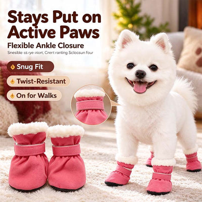 Soft Velvet Puppy Booties, Warm Non-Slip Paw Covers for Small Dogs 🐾