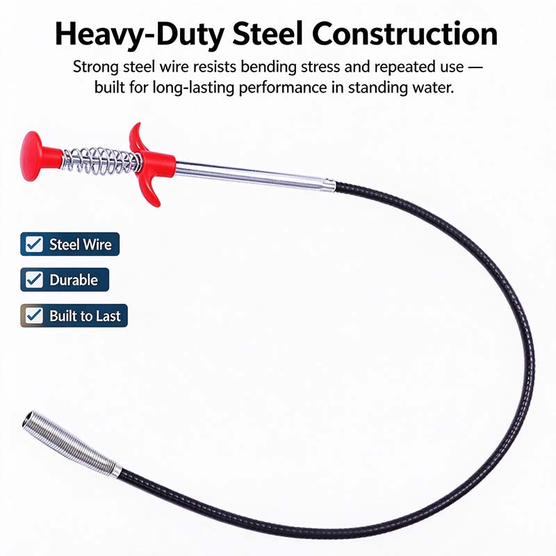 drain snake drain clog remover 4 claws efficient dredging steel wire drain hair cleaner tool landing 07