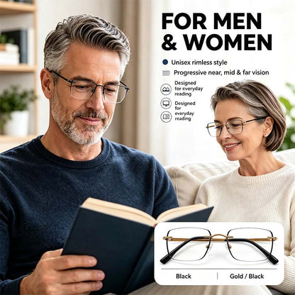 Unisex Progressive Multifocal Photochromic Reading Eyeglasses 👓