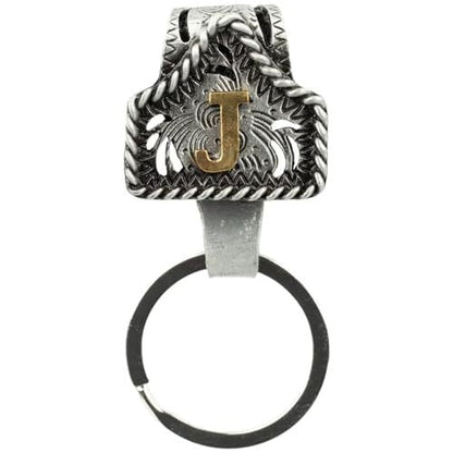 📎Handmade Cow Tag Belt Key Holder with Copper Initial