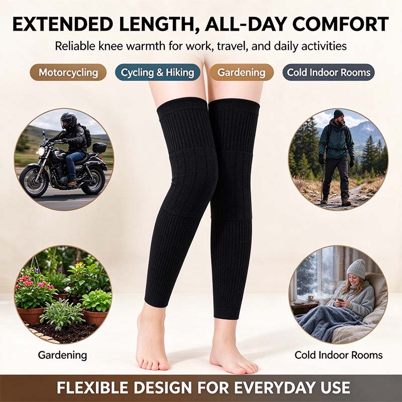long knee pads for men and women one size with thick wool lining landing 08