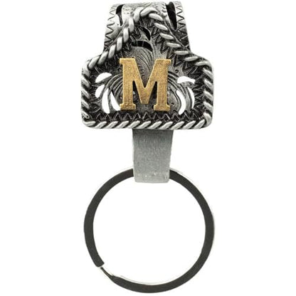📎Handmade Cow Tag Belt Key Holder with Copper Initial
