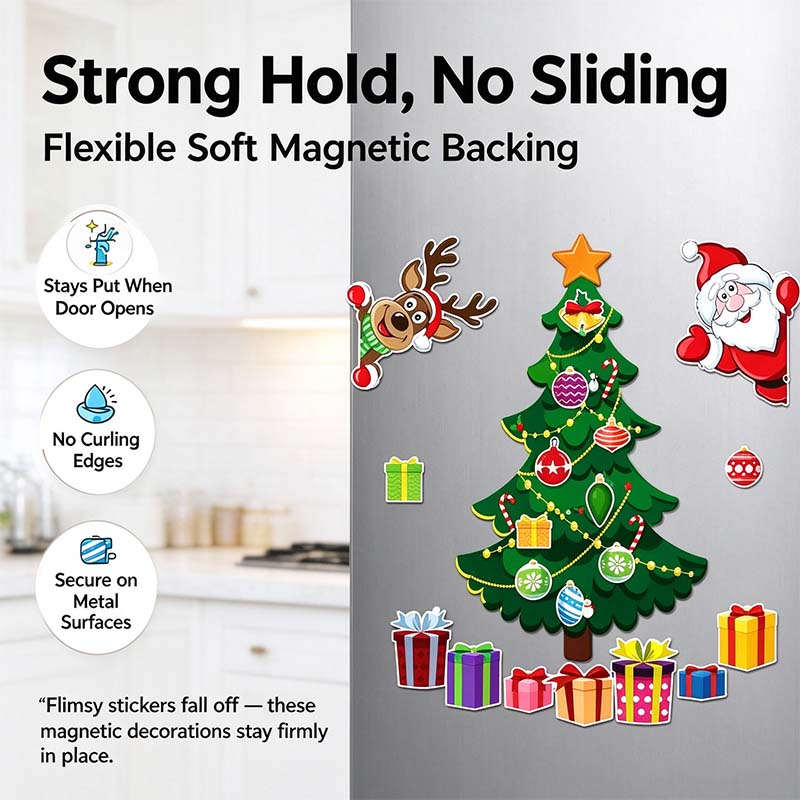 Christmas Refrigerator Magnets, Christmas Tree Magnets for Fridge Stickers Decoration 🎄