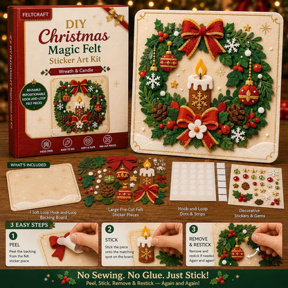 DIY Christmas Magic Felt Sticker Art Kit