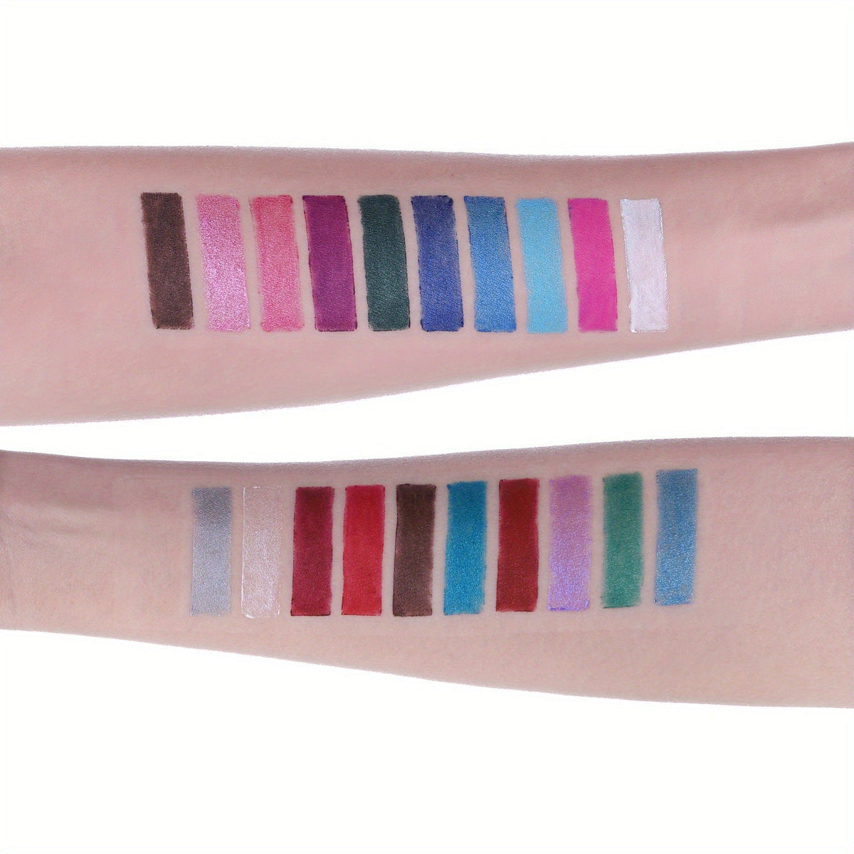 12-Pack Eyeliner Pencil Waterproof Colored Gel Liners with Metallic & Shimmer Finishes Smudge-Proof