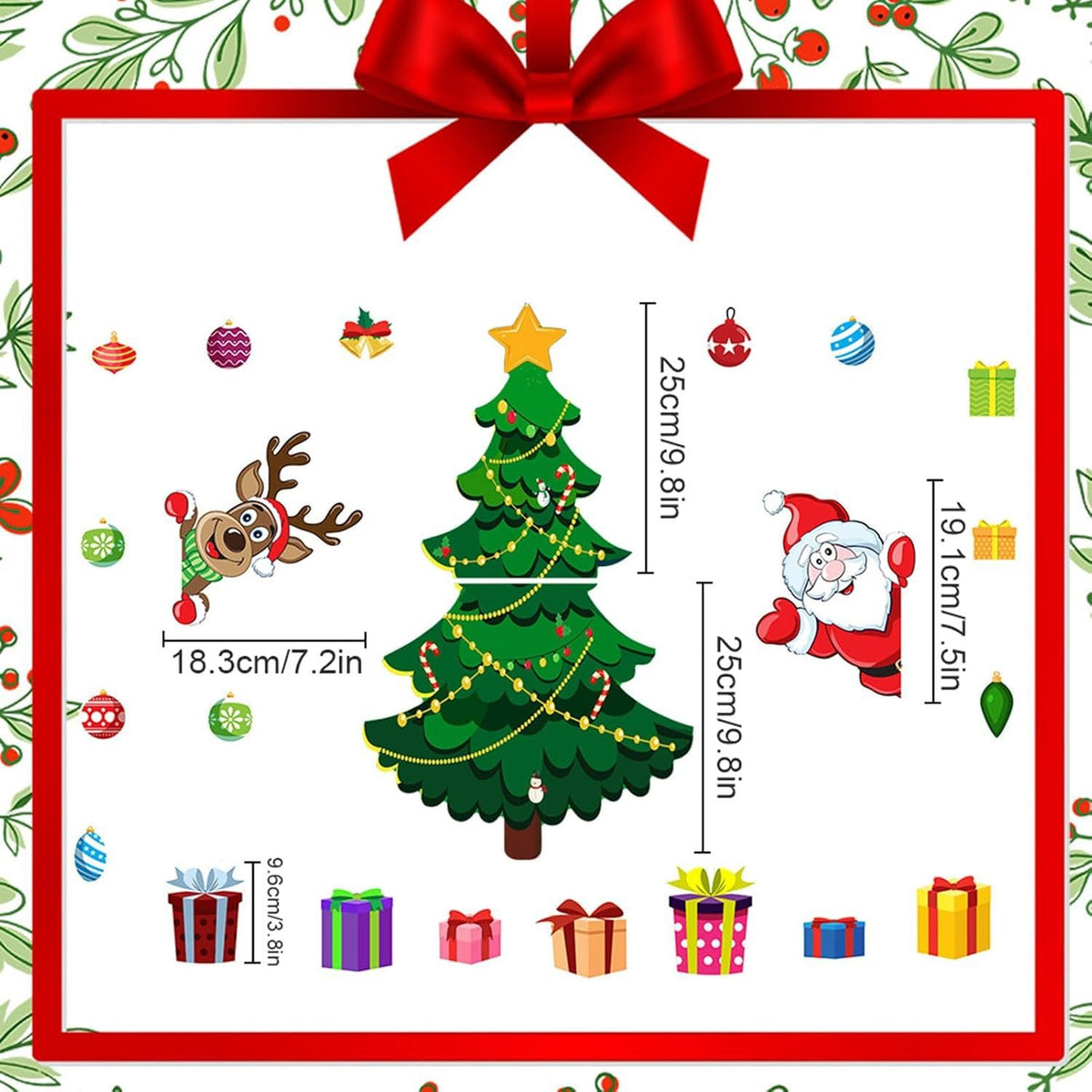🎄 Christmas Fridge Magnets – 23-Piece Holiday Makeover