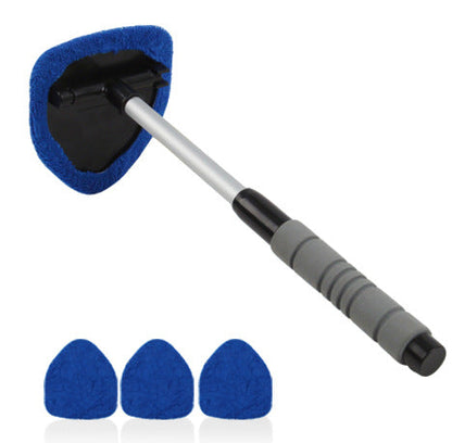 💥 💥 🔥 Windshield Cleaning Tool, Microfiber Car Window Cleaner with 4 Reusable and Washable Microfiber Pads and Extendable Handle