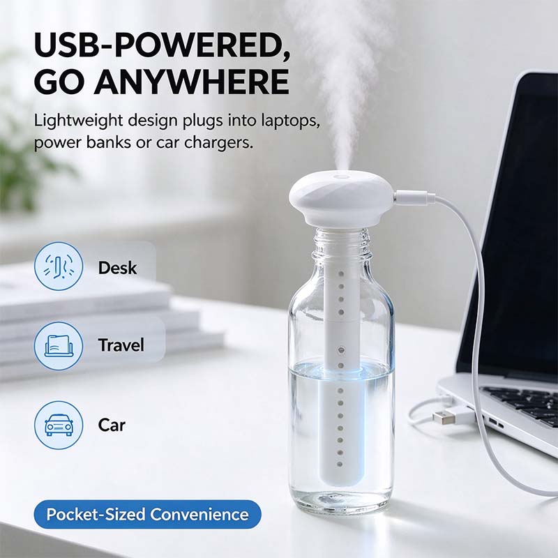mini usb cool mist portable donut humidifier unlimited water tank small desktop mist maker landing 08
