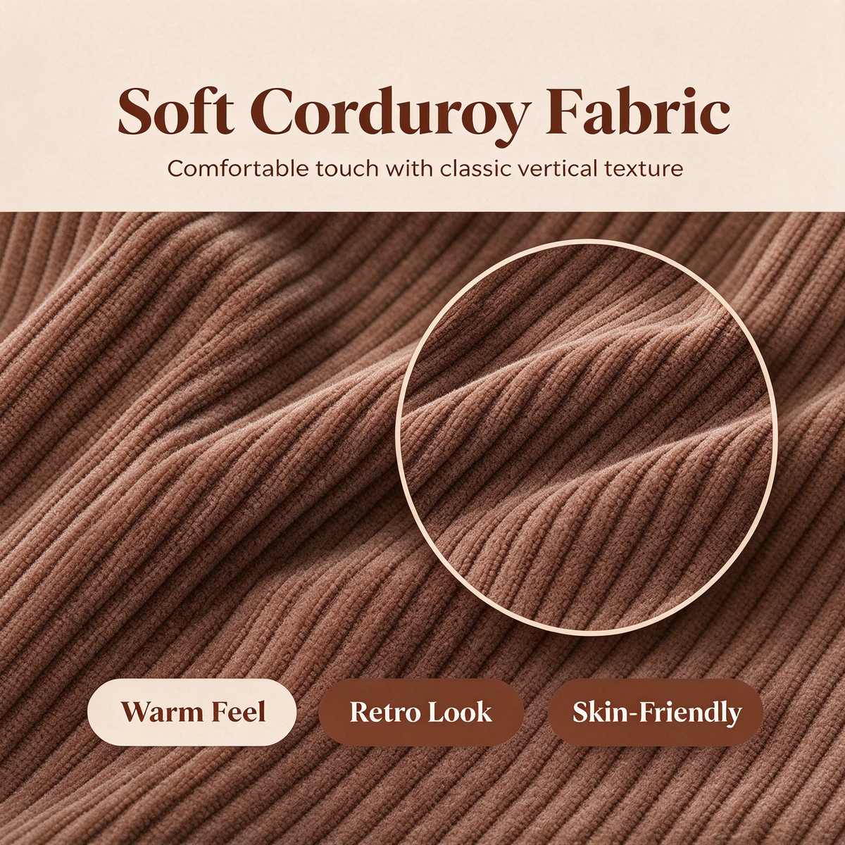 High Waisted Invisible Zipper 2-in-1 Mini A-line Corduroy Casual Skirt 🤎