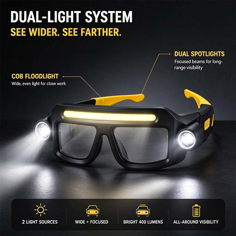 rechargeable led headlamp glasses hand wave sense type c usb charging landing 05