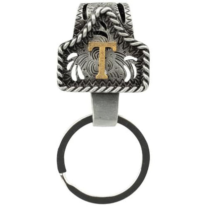 📎Handmade Cow Tag Belt Key Holder with Copper Initial