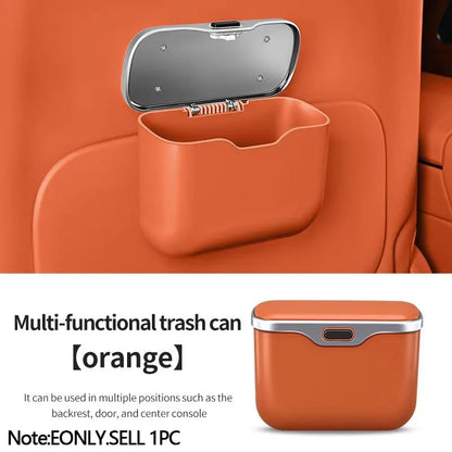 🔥Multifunctional Car Trash Can (Push-to-Open Lid) – Hanging Bin for Dry & Wet Waste (Waterproof & Drop-Resistant)💎