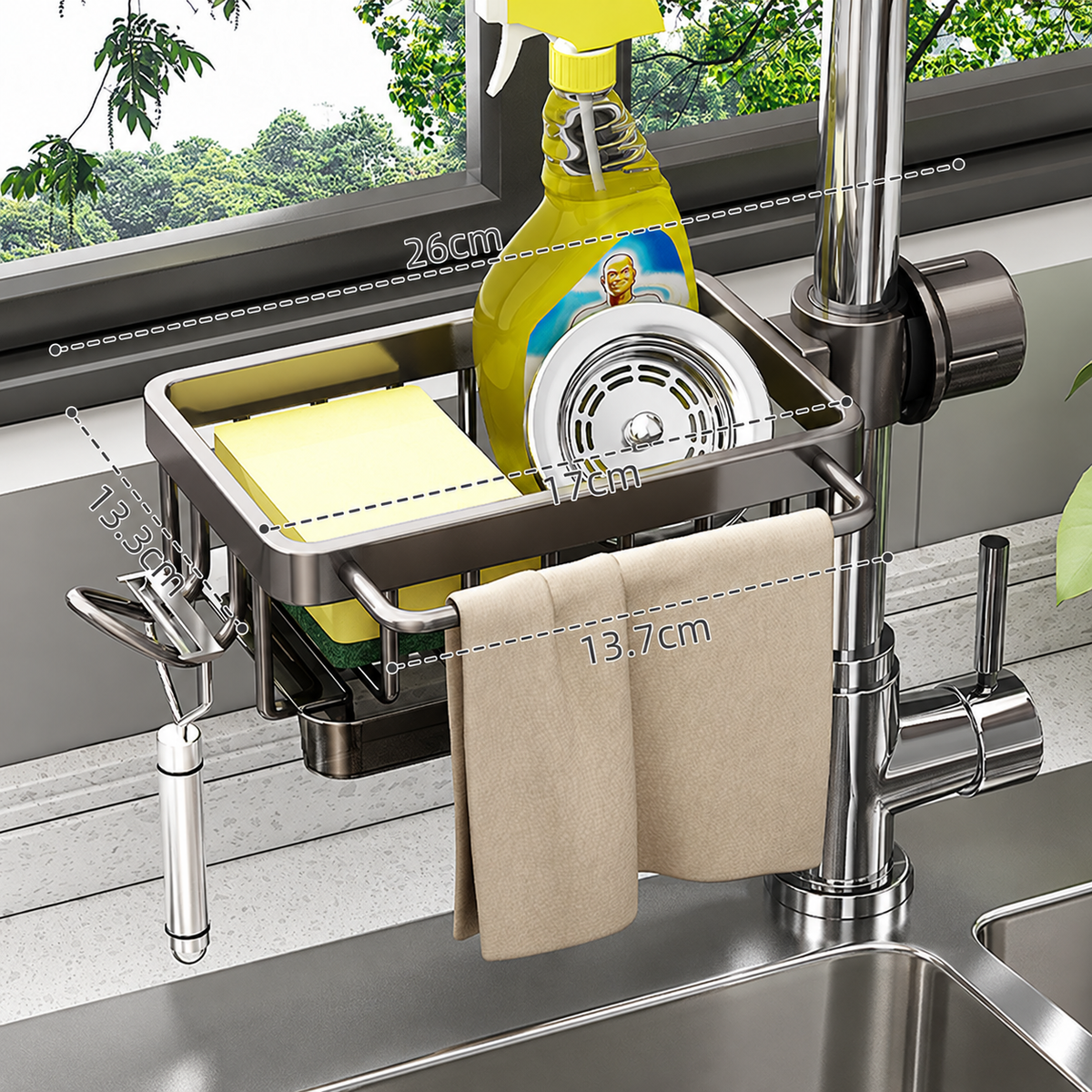 ✨ Faucet Sink Organizer Rack – Keep Your Kitchen Sink Clean & Clutter-Free