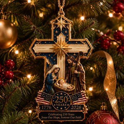 ✨Cross-Shaped Jesus Nativity Christmas Tree Ornament
