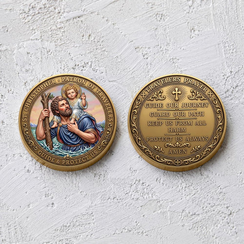 Saint Christopher Protection Challenge Coin