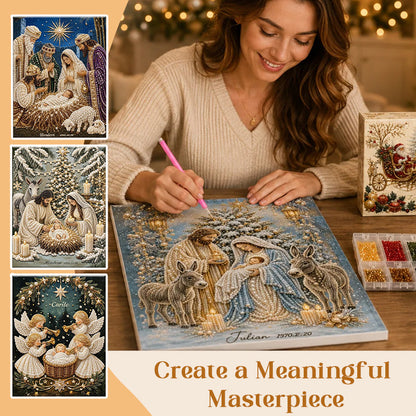 🎉🎄 Limited Edition!🔥🌟 Nativity Scene Diamond Painting Kit