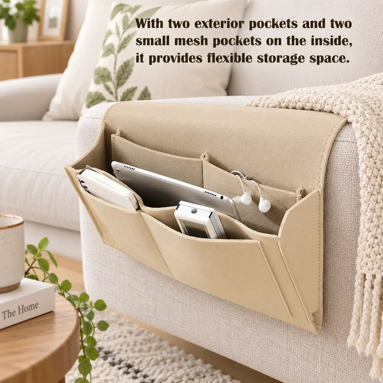 Bedside Caddy, 5 Pockets Felt Bedside Storage Organizer, Hanging Storage Organizer🛏️
