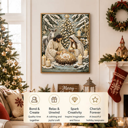 🎉🎄 Limited Edition!🔥🌟 Nativity Scene Diamond Painting Kit