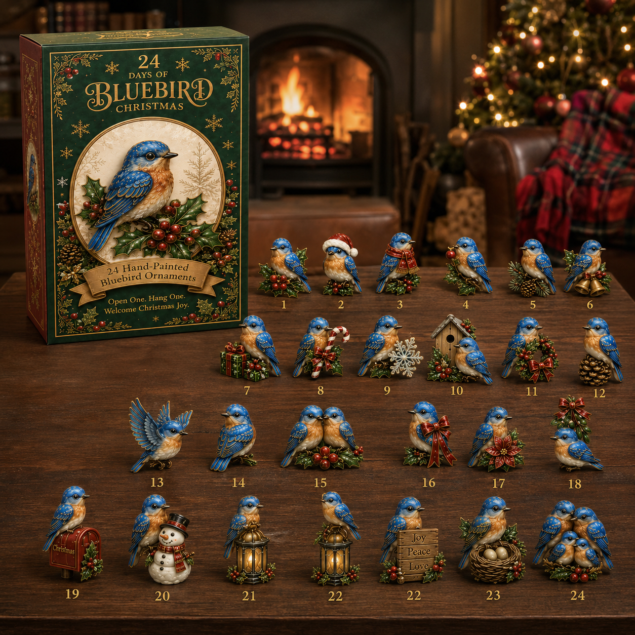 🔥Last 60 pcs✨⏰Last day 50% off🔥✨24-Day Advent Calendar - Bluebird