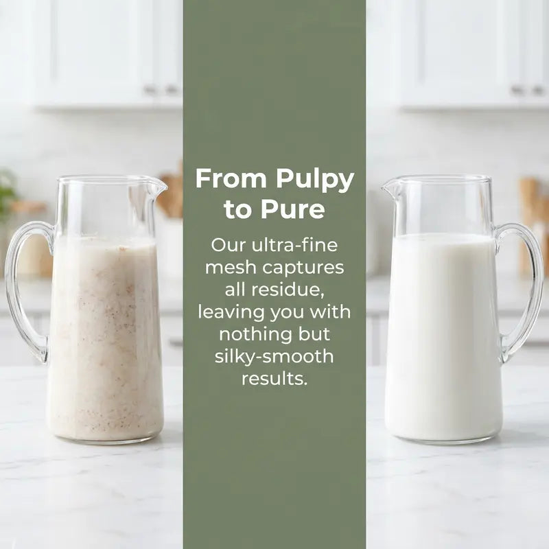3Pcs Bowl-Shaped Nylon Nut Milk Bag, Reusable Strainer Bags 🥛