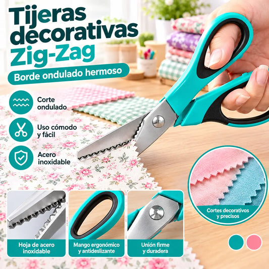 ✂️ Tijeras dentadas profesionales - Tijeras de tela afiladas y dentadas