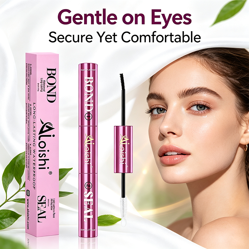2 in 1 bond seal eyelash adhesive black white waterproof gentle lightweight strong hold glue landing 06