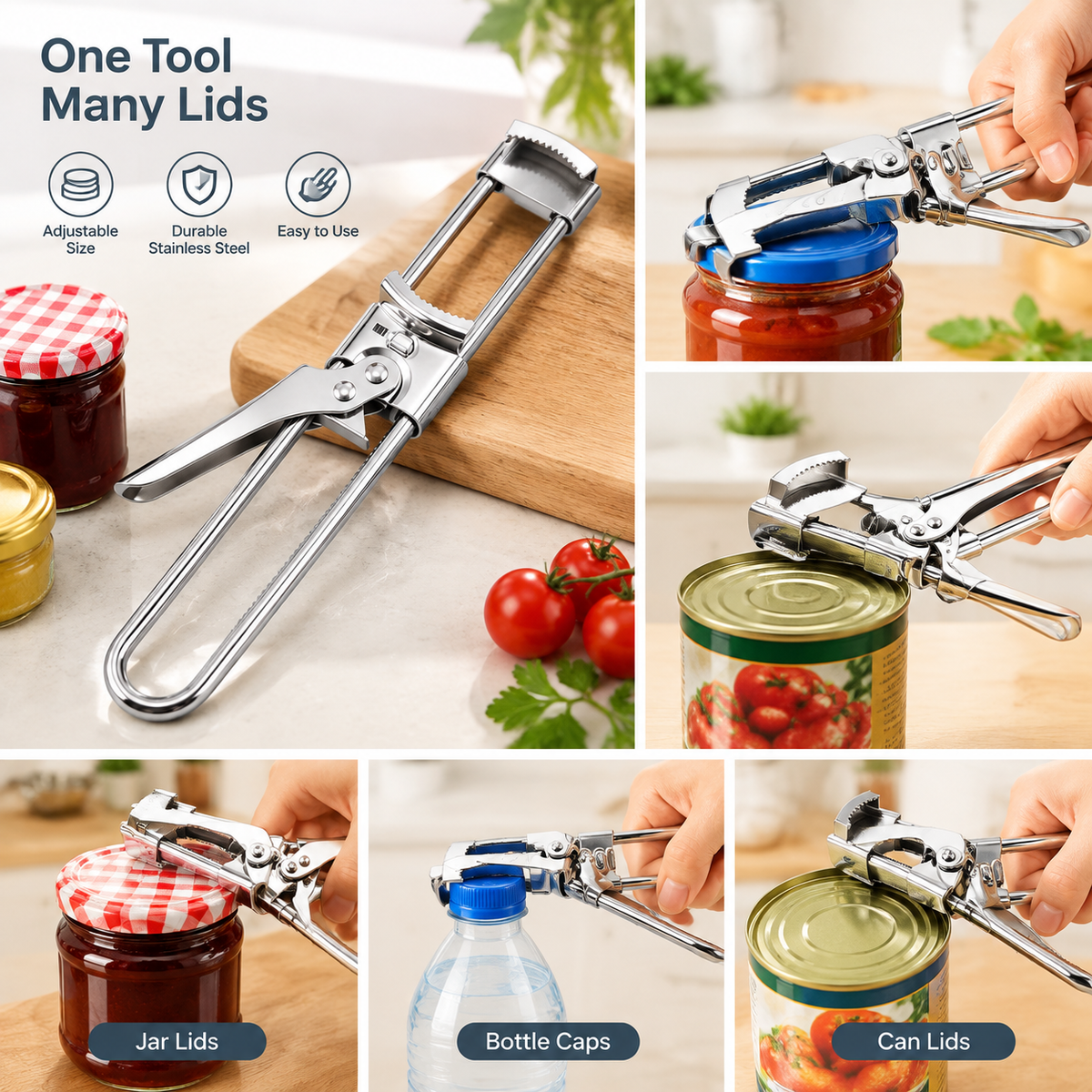 multifunctional adjustable can opener stainless steel jar lid opener bottle opener tool landing 08