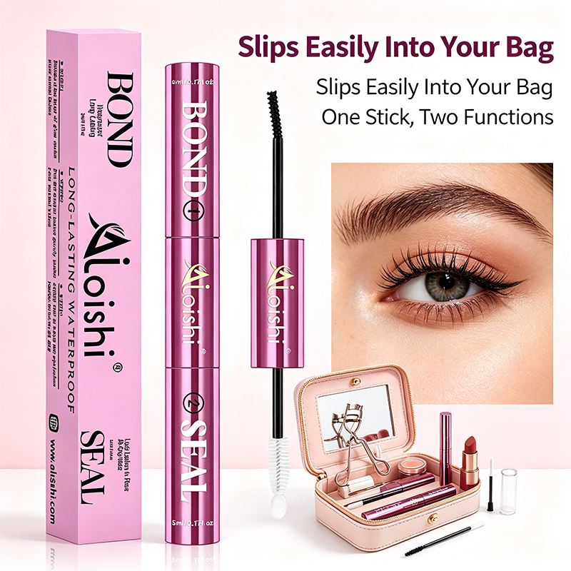 2 in 1 bond seal eyelash adhesive black white waterproof gentle lightweight strong hold glue landing 08