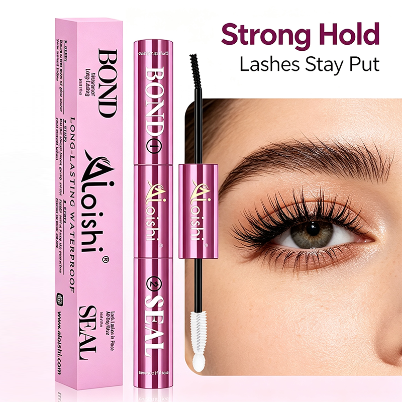 2 in 1 bond seal eyelash adhesive black white waterproof gentle lightweight strong hold glue landing 07