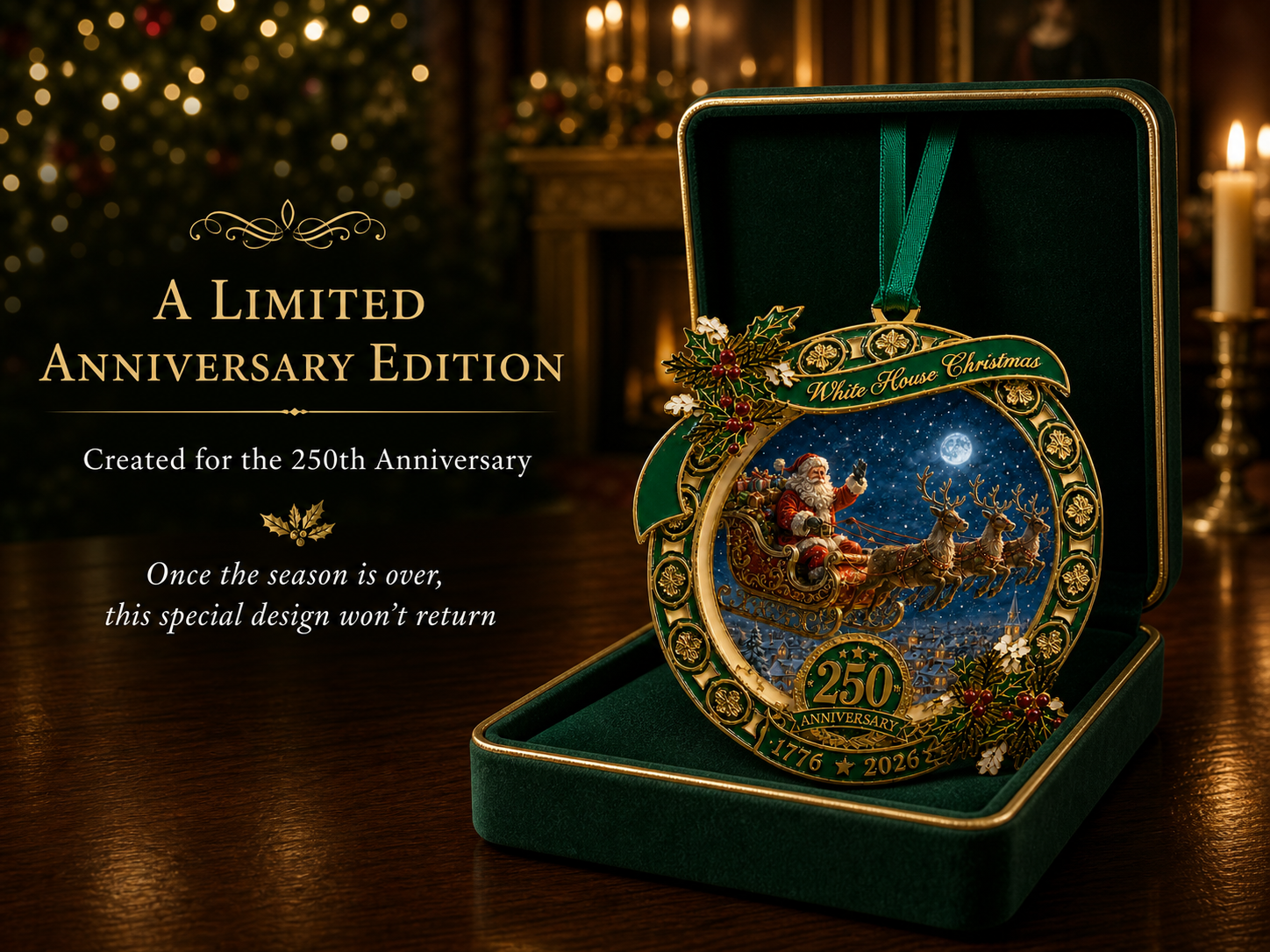 anniversary edition santas sleigh scene ornament landing 05