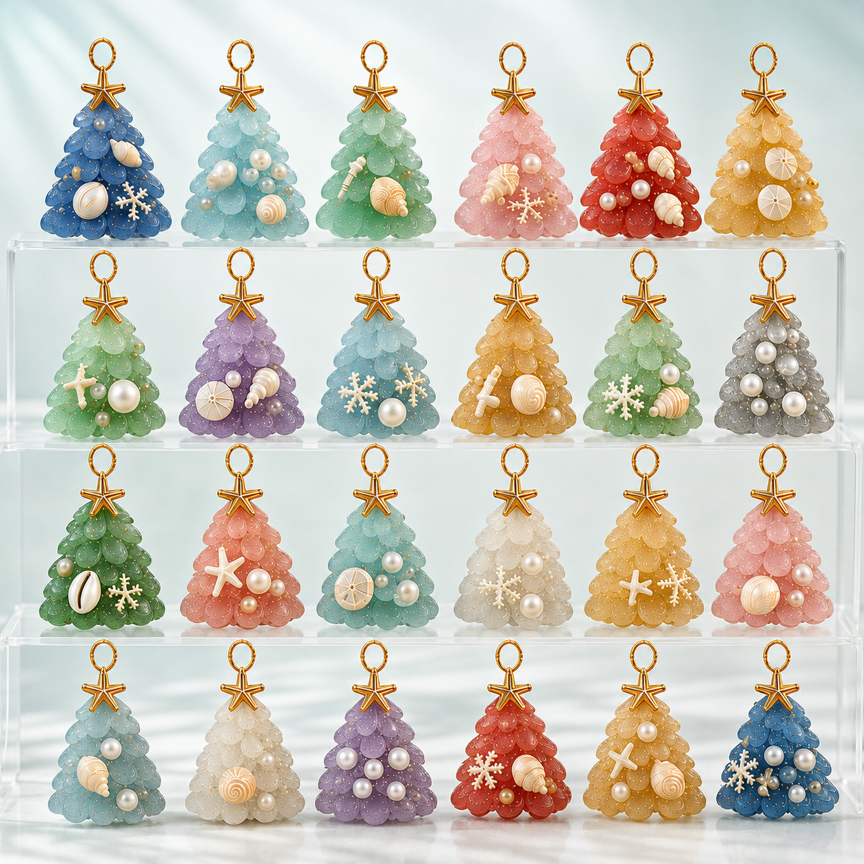 ✨Sea Glass Christmas Tree Ornament Advent Calendar