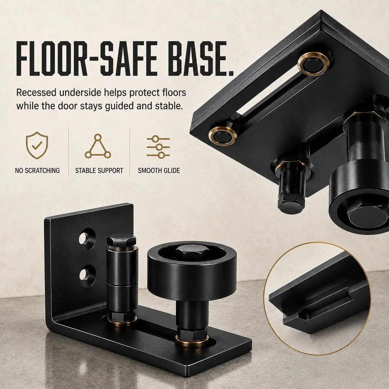 barn door floor guide landing 01