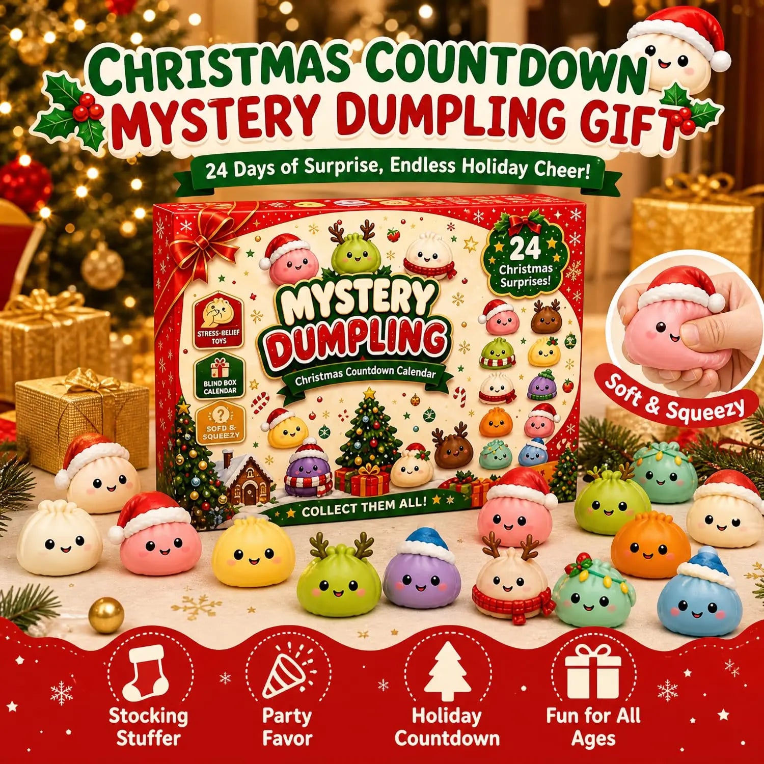 Christmas Squishy Advent Calendar 2026 Countdown Calendar 🎄