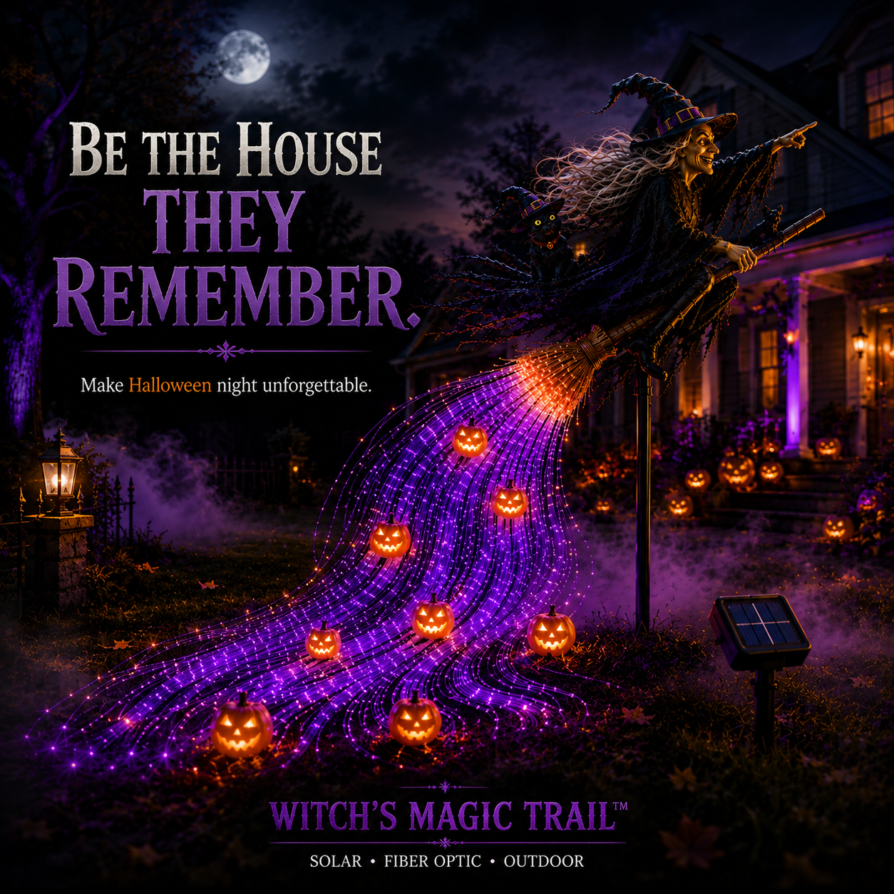 🎃 Halloween Magic Sale – 50% OFF ✨ Witch’s Magic Trail™ Solar Fiber Optic Garden Light