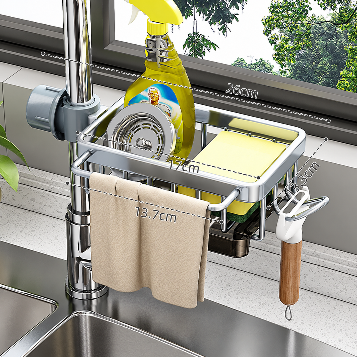 ✨ Faucet Sink Organizer Rack – Keep Your Kitchen Sink Clean & Clutter-Free