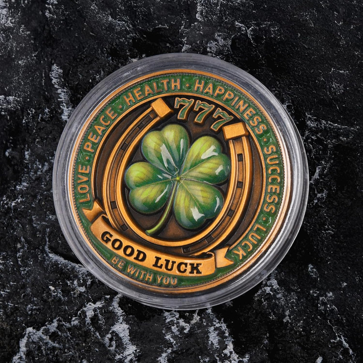 🏆Lucky Elephant Coin with 4-Leaf Clover